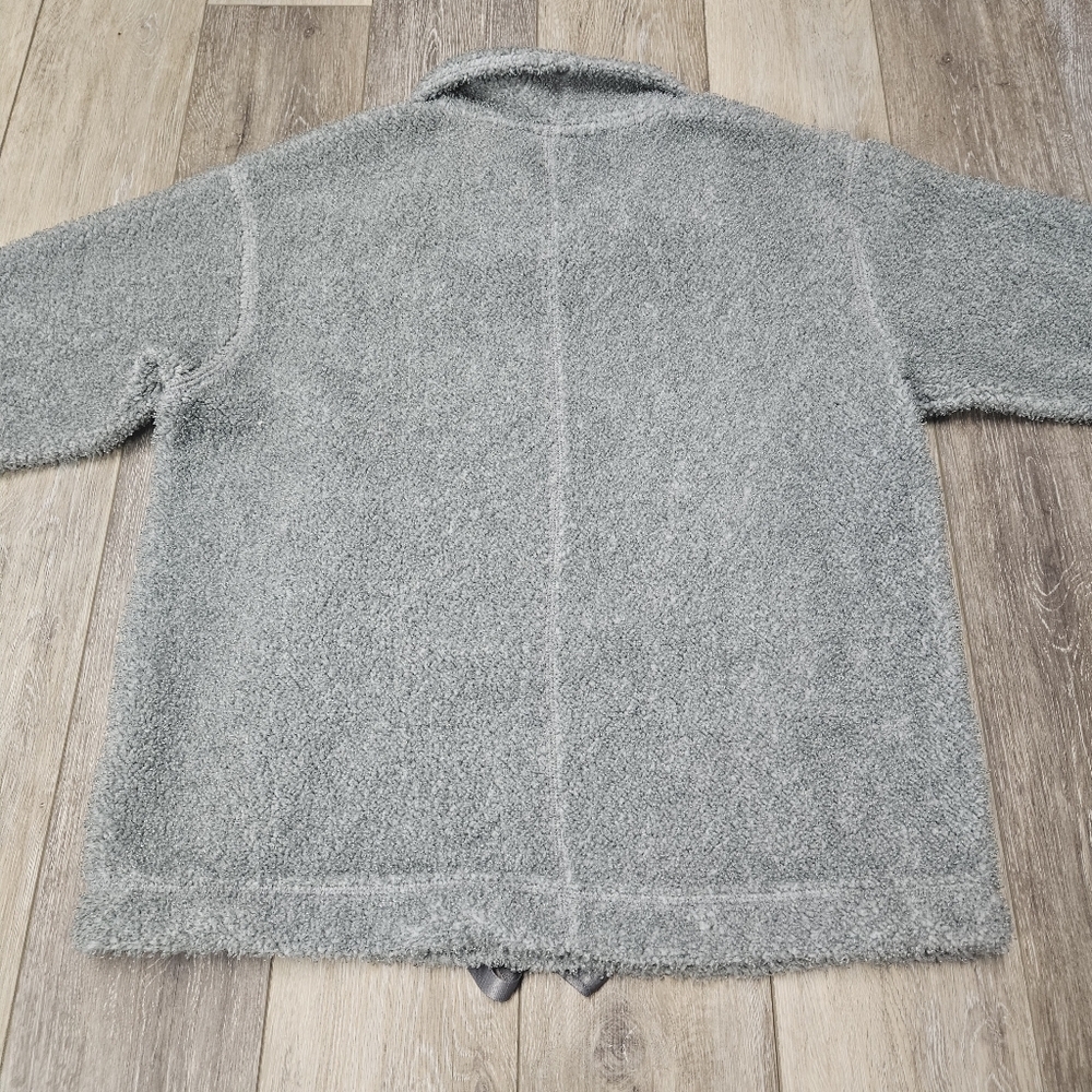 Nike Therma Fit Sherpa Fleece Pullover Quarter Zip Grey Sweater Women's Small - Picture 3 of 8